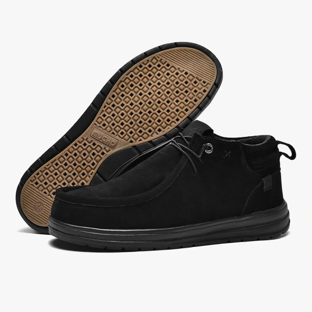 Mucho Mahalo KONA & Chukka Men's Loafers Slip-On Business Casual Shoes Black 8
